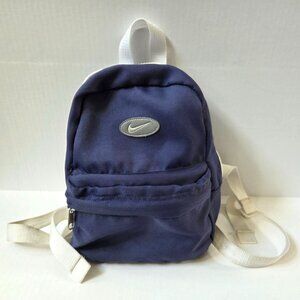Vintage Nike Backpack Blue White Mini 12" Bag Center Swoosh 90s